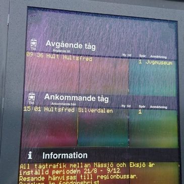 Vi körde tåg mellan Nässjö och Hultsfred