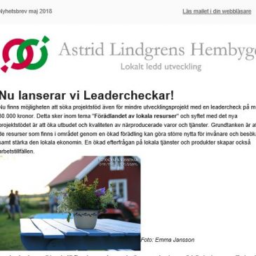 Nyhetsbrev juni 2018