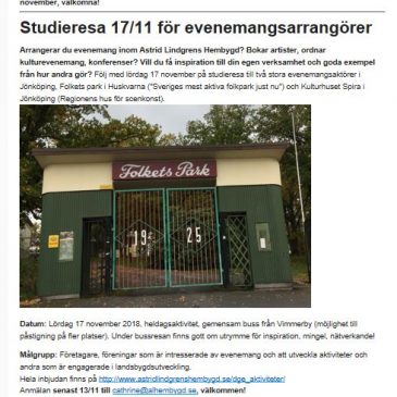 Nyhetsbrev oktober 2018