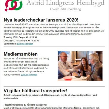 Nyhetsbrev december 2019